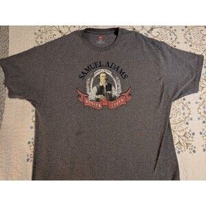 Men’s Samuel Adams Sam Adams Beer Lager Gray short Sleeve T-Shirt Size XL